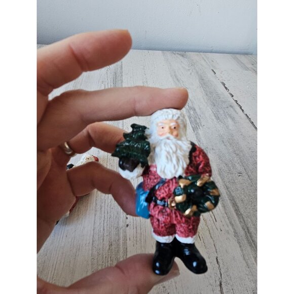 Vintage Santa magnet tree Xmas decor fridge - Picture 9 of 10